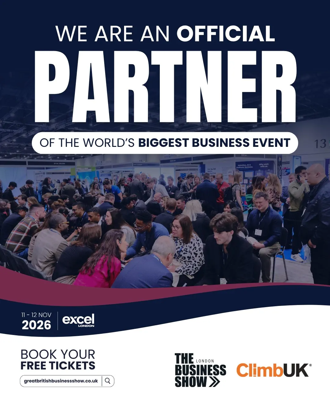 We are an official partner of The Business Show London, 11 to 12 November 2026, Excel London. Book your free tickets.